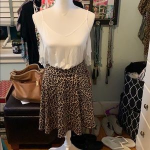 NWT leopard skater skirt